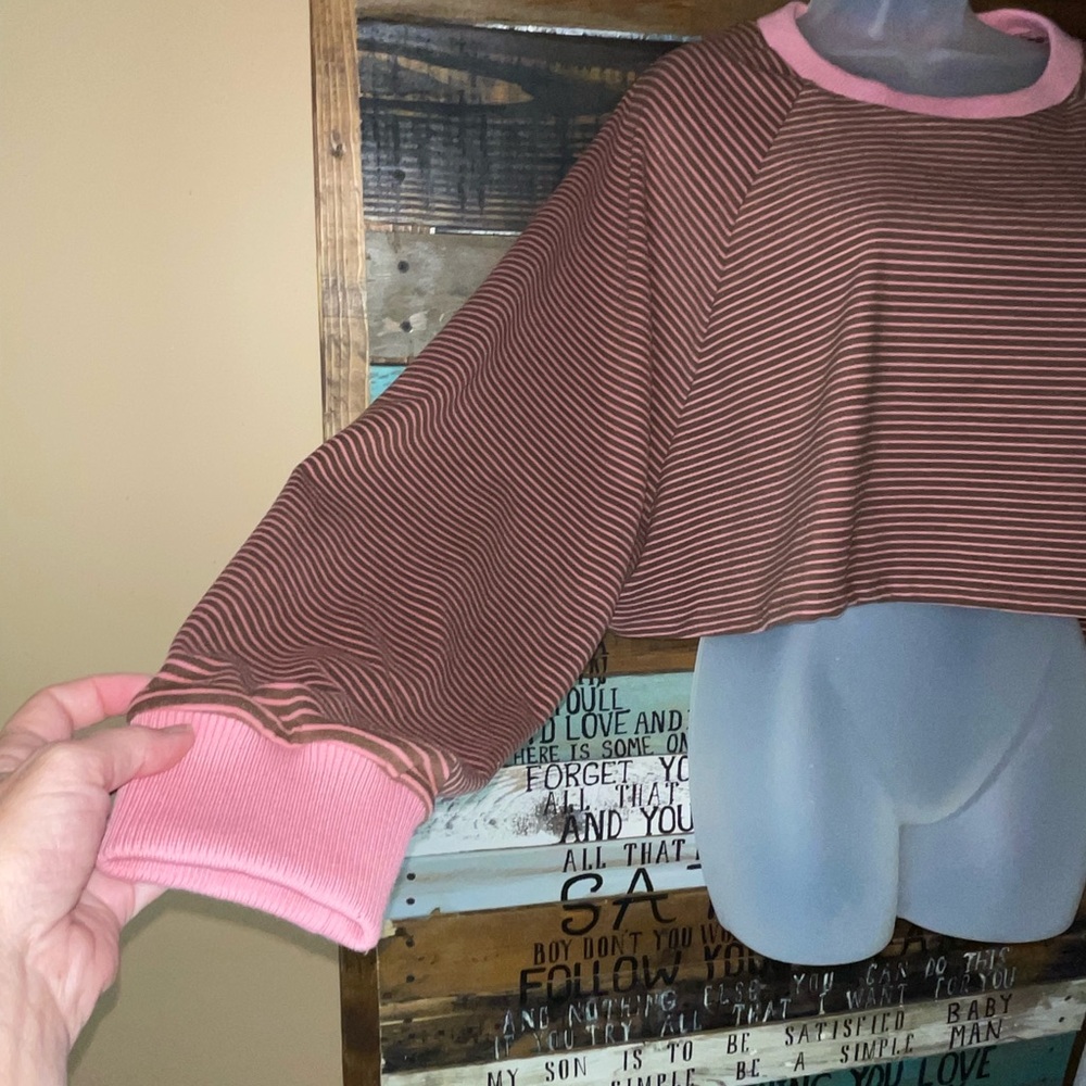 NWT HYFVE Crop Sweater Balloon Sleeve Lg - Picture 12 of 16